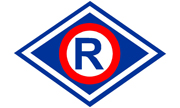 Literka R - symbol Ruchu Drogowego Policja